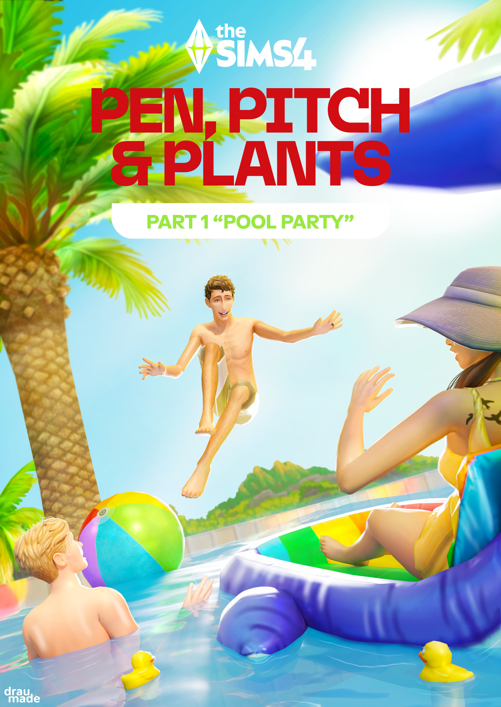 pen, pitch & plants — pool party cover