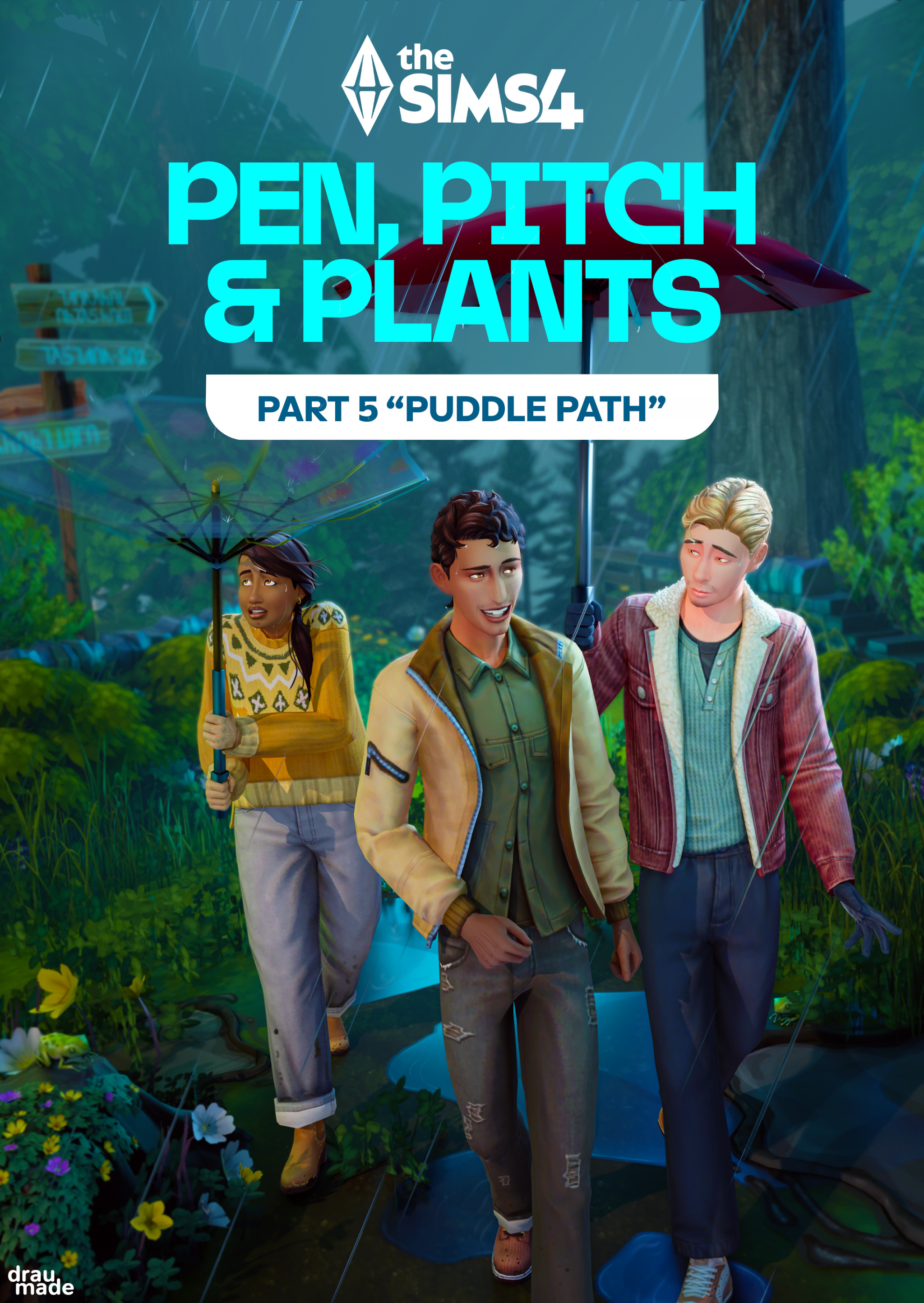 pen, pitch & plants — puddle path cover